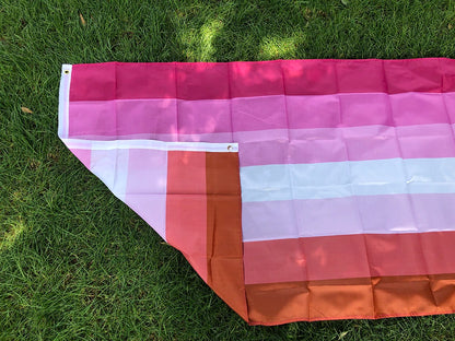 Lesbian flag 3x5fts 90x150cm polyester LGBT Lesbian pride Flag hanging banner for home decoration