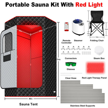 For Salle De Sauna Spa Tubs &  Rooms Indoor Outdoor Infrared Portable Tent Sauna Heater Kit with Control Panel