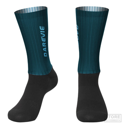 Pro DAREVIE Cycling Socks Aero Sock High Speed Sports For Men Anti-slip Breathable Athletic Moisture Control