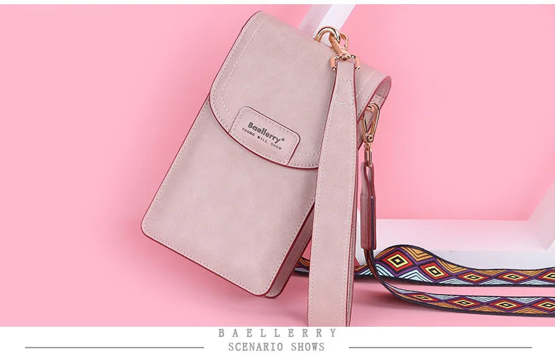 Korean edition phone bag New Baellerry fashion phone bag Buckle Crossbody Phone Bag Fashion Versatile Shoulder Bag