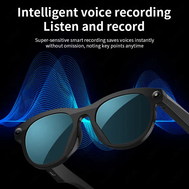 2026 Smart Glasses New Camera Photo Video Record AI Translation Bluetooth Touch Control Music Headphone Waterproof Smart Glasses