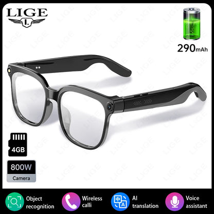 New AI Smart Glasses Camera 800W Bluetooth Sunglasses Women Photo Video Recording Dual Speaker Music Playback Smart Glasses Men