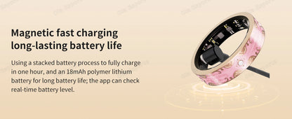 New Diamond Fashion Various Colors Available Women Smart Ring With Box Waterproof Lady ring Heart Rate Health Monitor Sport Ring