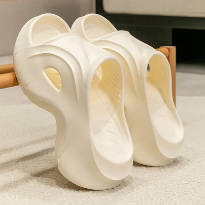 Chunky Platform Slippers for Women Summer Comfortable Wedge Heels Sandals Woman Solid Non Slip EVA Thick Sole Slides Shoes