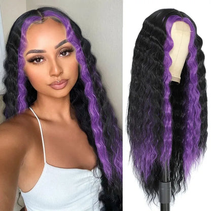 Lace Front Curly Wig Long Loose Deep Wave Synthetic Honey Blonde for Women Hair Replacement Natural Crimps Heat Resistant