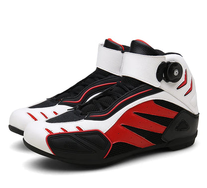 PU Leather Motorcycle Riding Boots for Men And Women Breathable Four-Season Motocross Motorbike Boots