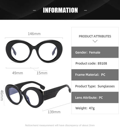 Retro Stripe Yellow Anti Blue Light Glasses For Women 2025 Luxury Brand Large Round Eyeglasses Frame Retro Transparent Glasses