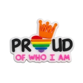 1-10PCS Love Pride Balloon Ice Cream Flag Rainbow PVC Shoe Charms Buckle Clog Fit Wristbands Sandals Shoes Decoration Party Gift