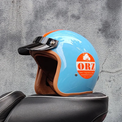 Retro semi-open motorcycle helmet cross-country motorcycle accessories motorcycle helmet 3/4 retro helmet in winter