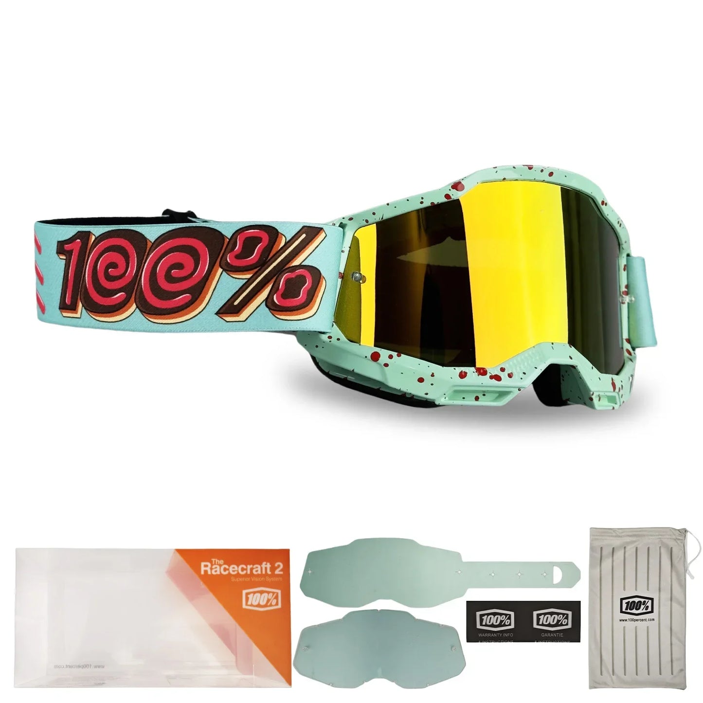 Designer Classic Off Road Goggles Donut Design Motorcycle Riding Glasses Bicycle Protective Eyewear Windproof Dustproof Ski