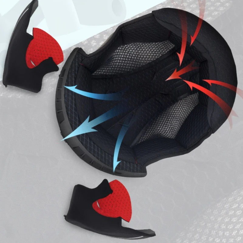 SOMAN ECE Motorcycle Helmet Adjustable Double Lenses Full Face Helmet Motocross Head Protection Anti-Fall Biker Motorbike Helmet