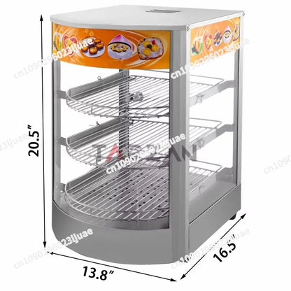 High Quality Electric Food Steamer 3 Layers Commercial Bread Pizza Warming Showcase Industrial Tart Warmer