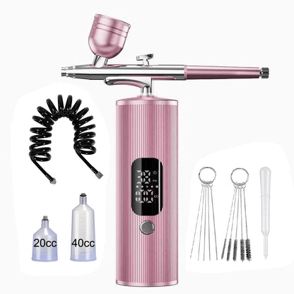 Airbrush Nail with Compressor Portable handheld Airbrush Rechargeable Sprayer Tool for Painting Nails Art Cake Tattoo Make