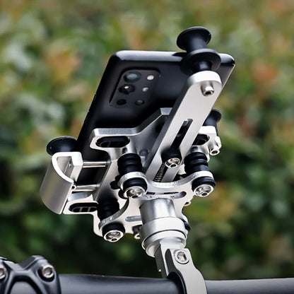 2025 Upgraded Shock Absorbing Phone Holder Mount for Motorcycle Bicycle Alloy Rotary Adjustment Navigation Bracket Universal Fit