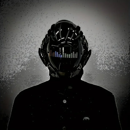 Black Cyberpunk Mask Cosplay Prop Ideal Gift for Halloween Bar Club Party Stage Performance Photo Shoot Collectible