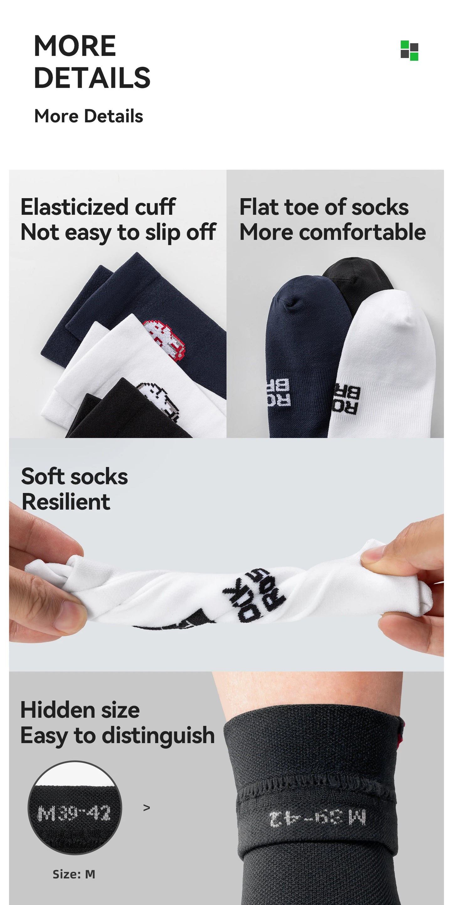 ROCKBROS Cycling Socks Breathable nylon Non-damp Socks Skin-friendly Bike Sport Socks Outdoor Moisture-absorbing Socks