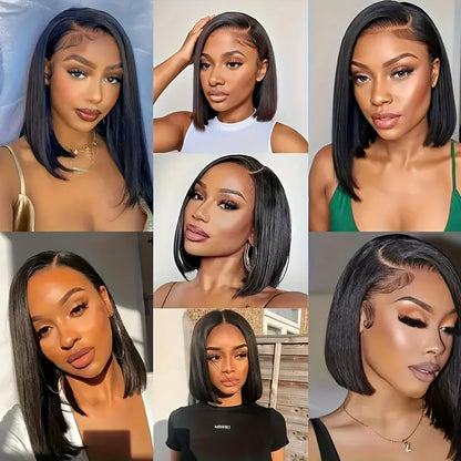13x4 Straight Lace Front Wigs Human Hair 200% Density Hd Transparent 40 Inch Straight Frontal Wig for Women Straight Wigs