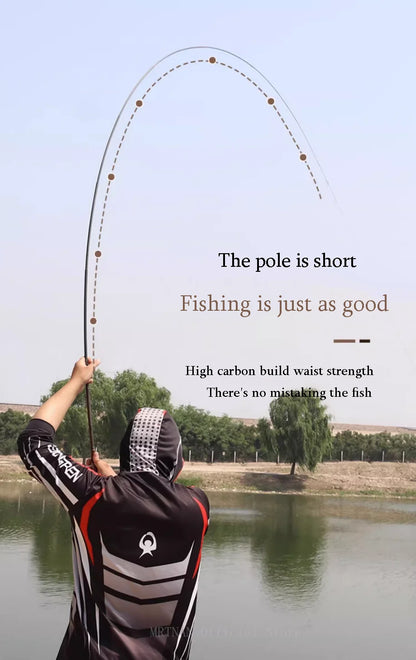1.8M-4.5M Ultralight Telescopic Fishing Rod Travel SuperHard Stream Lake Hand Pole Carp Feeder Portable Fishing Rods