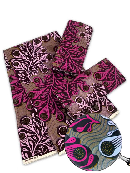 New African Wax Print Fabric Ankara Kitenge Pagne Loincloth Batik Wholesale Golden Glitter Grand 100Cotton Material For Sew 6yar