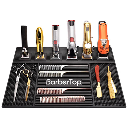 Barber Mats Barber Tools Storage Mat Barbershop NonSlip Magnetic Silicone Cushion Tray Storage Heat Insulation Working Pad ﻿