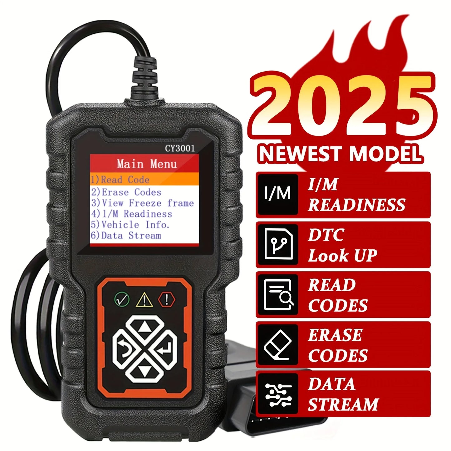 Car OBD2 Code Scanner Diagnostic Scanner Code Reader Erase Engine Fault Code Read Code Erase Code Battery Test Engine Light Can