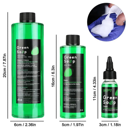 Tattoo Green Soap and Blue Soap - Super Concentrated Tattoo & Piercing Cleanser for Tattoo Studios, Tattoo Artist & Beginner