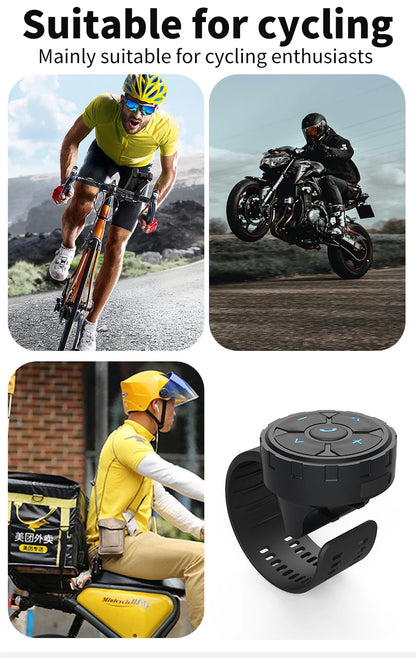 Wireless Remote Control for Motorcycle Helmet Earphone Bluetooth-compatible5.3 Bike Handlebar Media Controller Buttons
