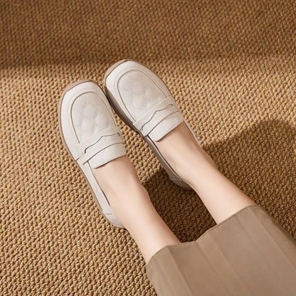 AIYUQI Women Genuine Leather Loafers Flat Slip‑on Comfort Mother Shoes Casual Ladies Moccasins Daily Walking Shoes Women