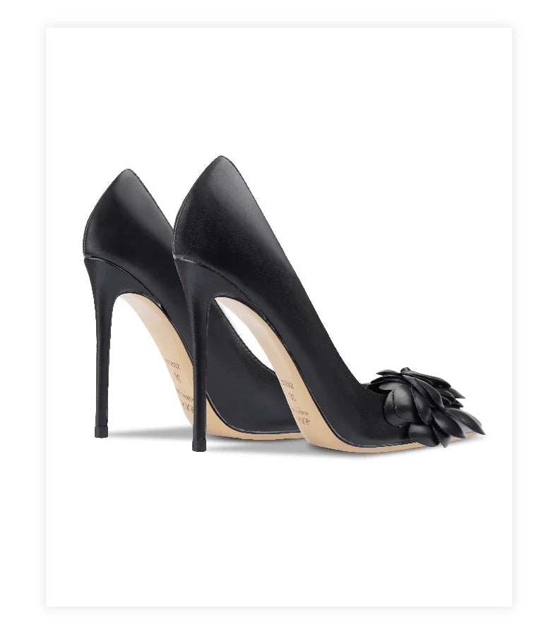 Genuine Leather Pumps For Women's 2025 Trend Luxury Fashion Sexy Party High Heels Elegant Comfortable Pointed Toe Shoes women