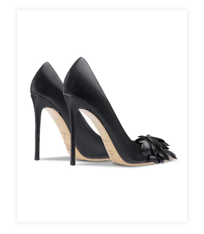 Genuine Leather Pumps For Women's 2025 Trend Luxury Fashion Sexy Party High Heels Elegant Comfortable Pointed Toe Shoes women