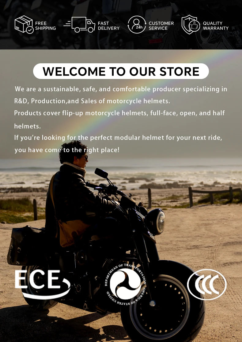 Men Women Open Face Motorcycle Helmets DOT Approved Jet Helmet Capacete De Moto ABS Material Moto Equipments ECE Certified