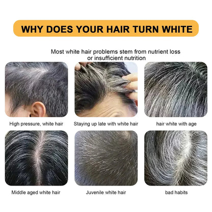 Magic White Hair to Black Shampoo Dye Soap Natural Color Soap Restore Gray Beard Cover Gray Hair Dye Hair Fixing Shampoo