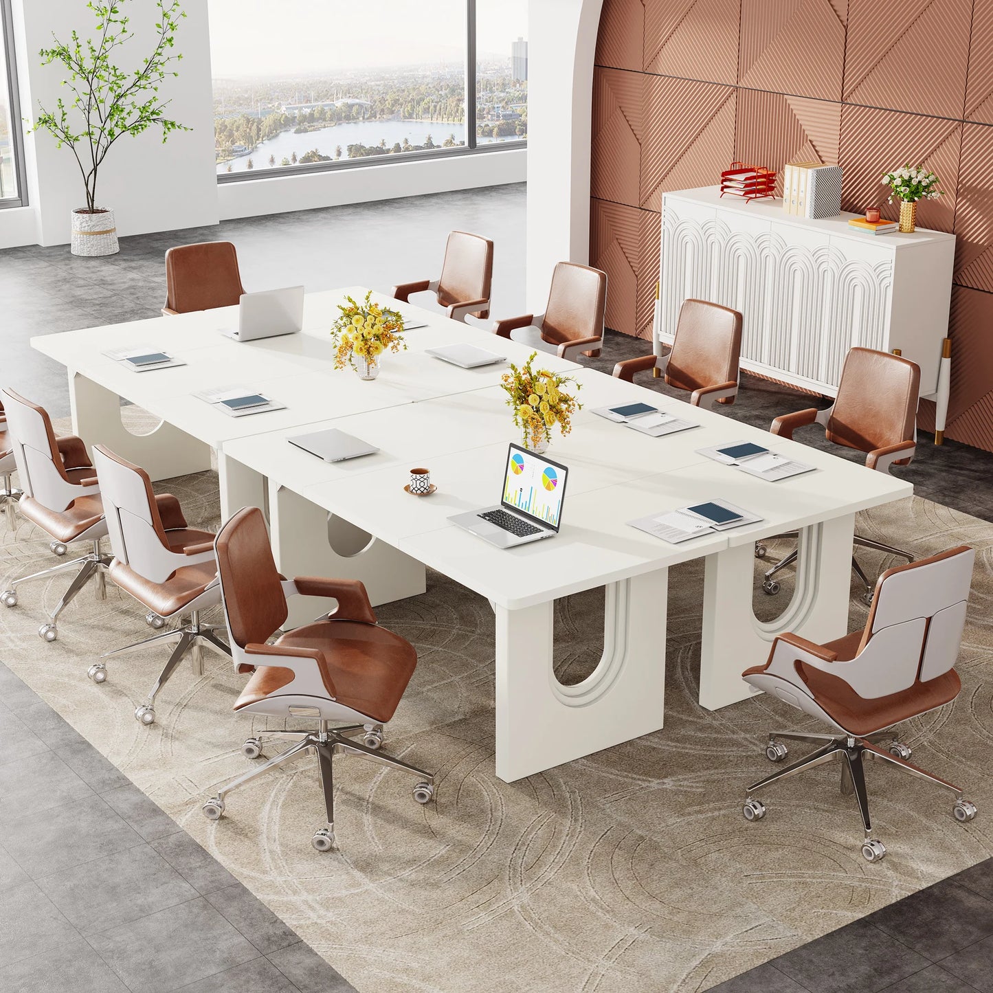 Tribesigns Executive Desk, 70.9" Large Office Computer Desk, Conference Table Meeting Room Table, Workstation Business Furniture