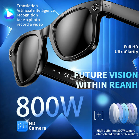 New Upgrade smart glasees With Camera Video Recording AI Photo Recognition Bluetooth Call Translation Voice Sunglasses Man 2026