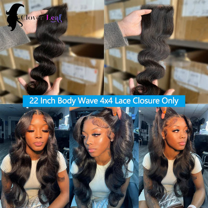 Body Wave Closure Only 4x4/5x5/2x6 HD Lace Closure Human Hair Extensions Baby Hair Brazilian Swiss Transparent Lace For Women