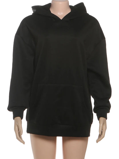 Weird Puss Harajuku Hooded Sweatshirt Women Autumn Trend Backless Glitter Mesh Patchwork Casual Streetwear Hipster Pulloverr