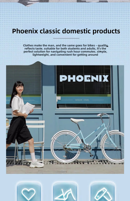 Women's Sweet & Fresh-Style Commuter Bike (For Junior & Senior High School Students · Unisex Adults · Commuter Racing Model)