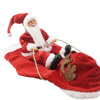 Fashion Christmas Pet Dog Clothes Santa Sitting on Back Funny Xams Pet Dog Clothes for Samll Mudiumn Large Dogs New Year Navida