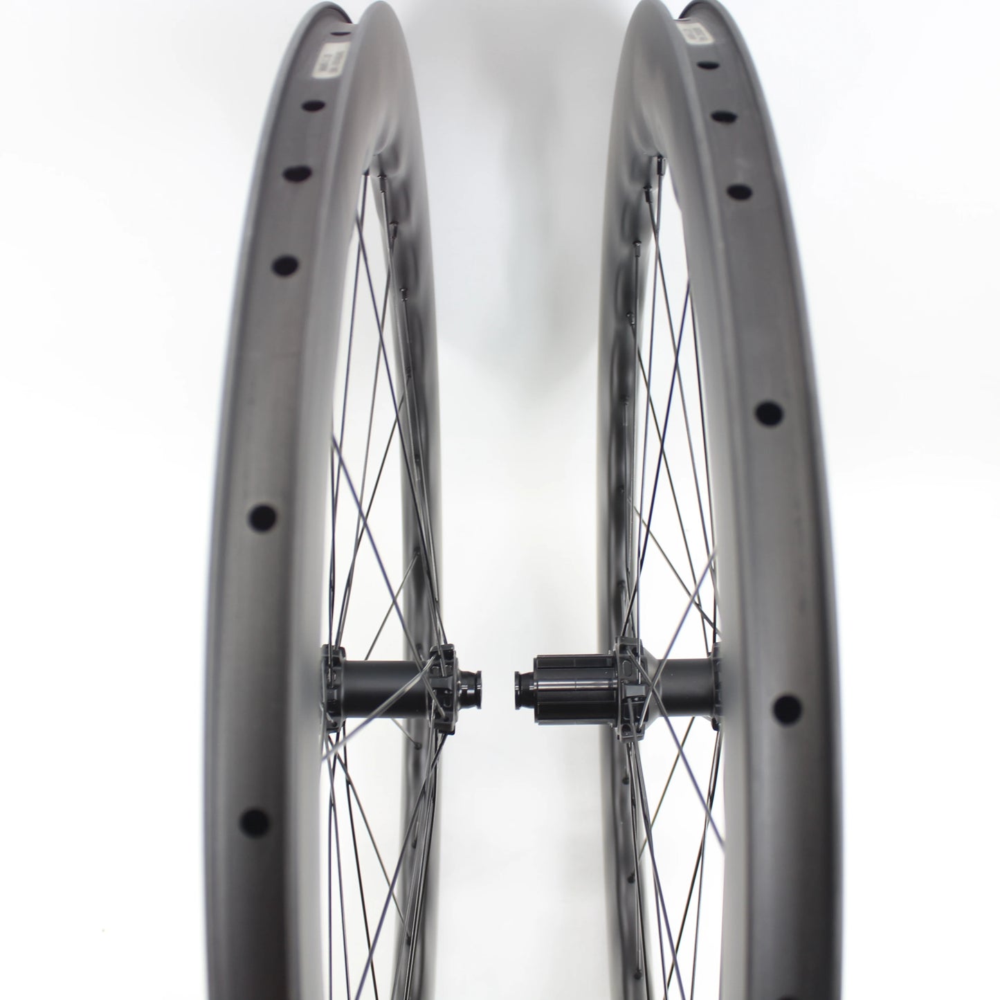 New 700C 65mm wave Road Bike UD Full Carbon Fibre Bicycle Thru Axle Center lock Disc brake Wheelset clincher tubeless rims 25mm