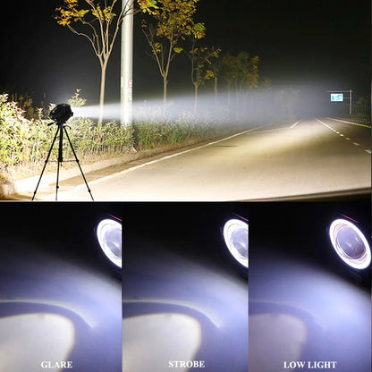 2×LED Angel Eye Mini Motorcycle Headlight Auxiliar Driving Lamp led flashlight Motorbike Front Spotlight ATV Scooter Accessories