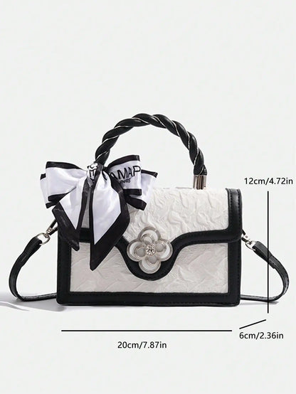 Retro Square Mini Bag Unique Design Multi-Match Crossbody Bag For Women Casual Tote Handbag For Commuting