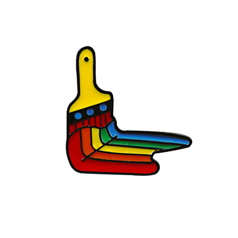 LGBT Flag Rainbow Heart Brooch Peace and Love Enamel Pins Clothes Bag Lapel Pin Gay Lesbian Pride Icon Badge Unisex Jewelry Gift
