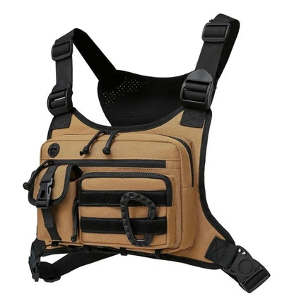 Tactical Chest Bag Men's Vest Edc Waterproof Anti-Theft Chest Pack Rig for Outdoor Cycling Bags Running Front Chest Pack