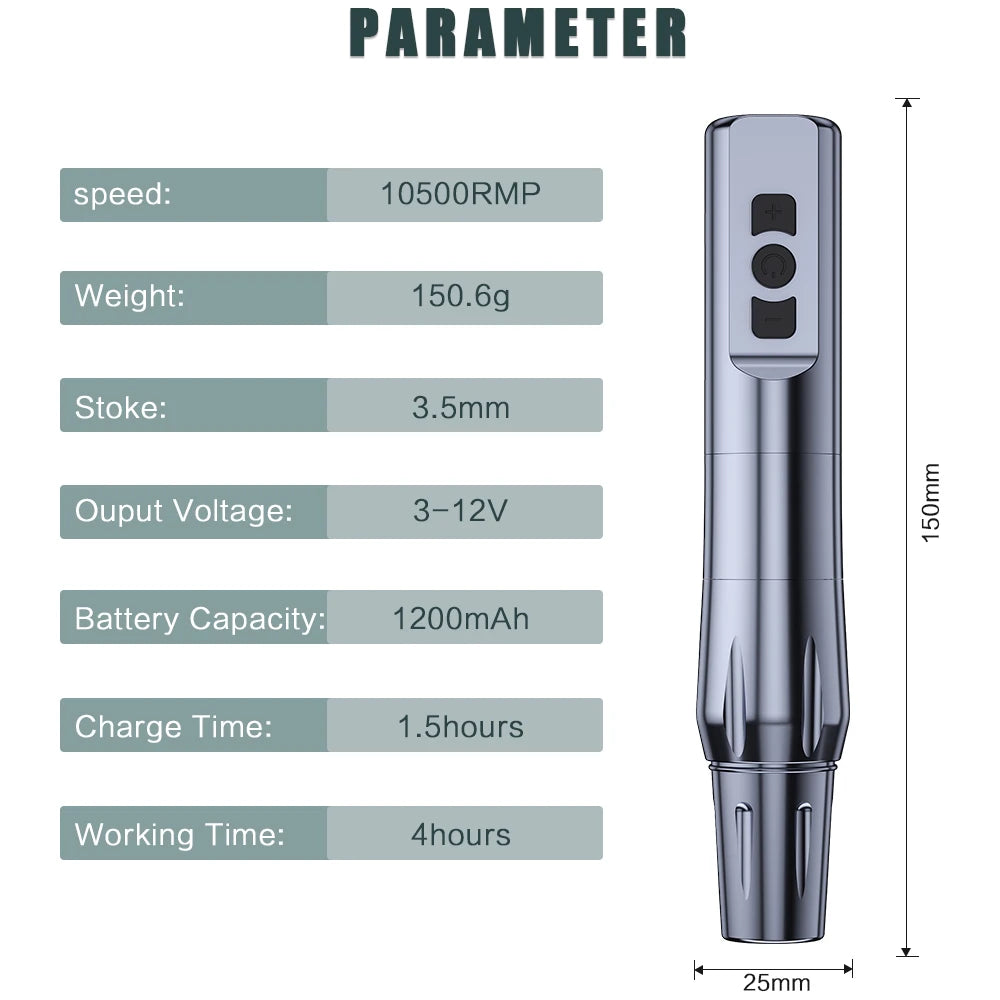 Clearance sale Wireless Tattoo Machine Rotary Tattoo Pen Original German Motor Power Battery Fast Charge Stroke 3.5mm