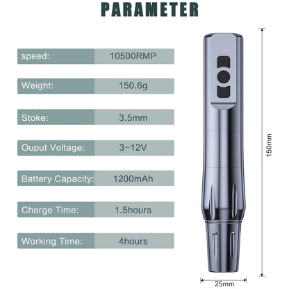 Clearance sale Wireless Tattoo Machine Rotary Tattoo Pen Original German Motor Power Battery Fast Charge Stroke 3.5mm
