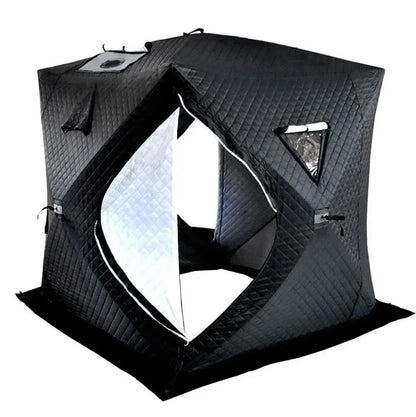 Tente de sauna mobile extérieure carrée portable, adaptée à la randonnée  camping en hiver, avec fonction d'isolation thermique