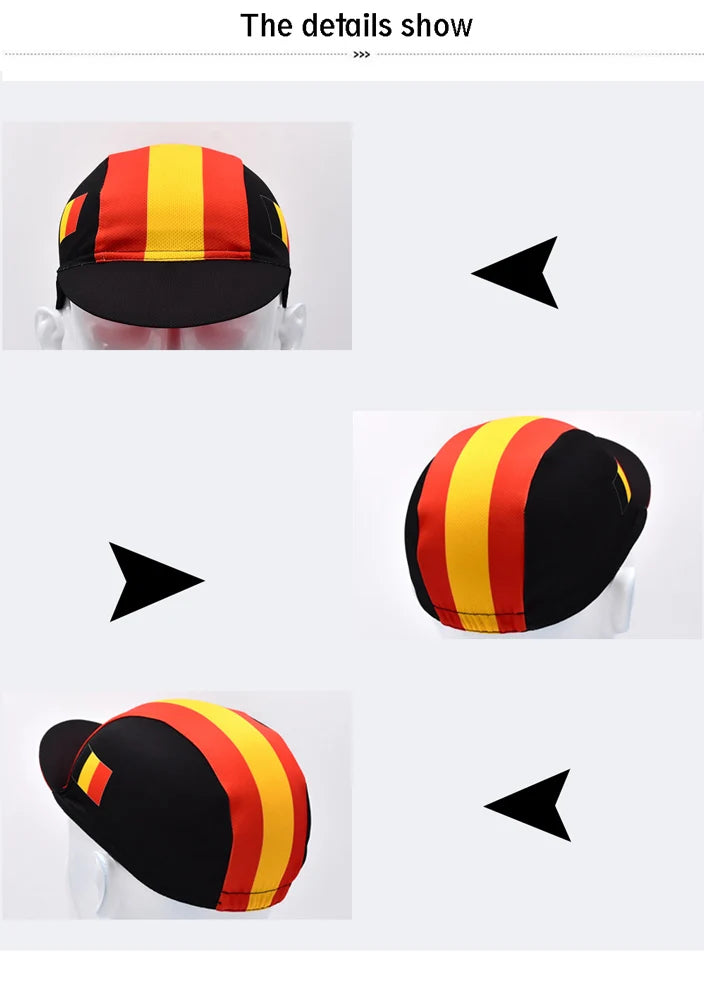 Classic Retro Belgium Cycling Cap Summer Breathable Racing MTB Bicycle Hat