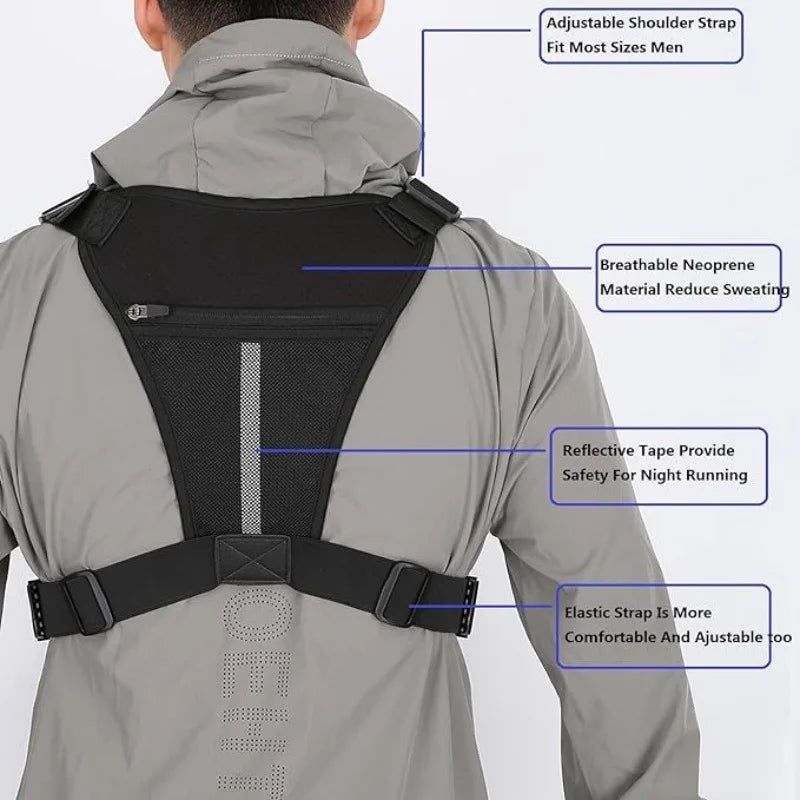Tactical Chest Bag Men's Vest Edc Waterproof Anti-Theft Chest Pack Rig for Outdoor Cycling Bags Running Front Chest Pack