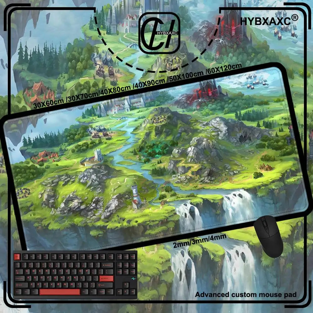 Radio Dj workbench Mouse Pad Cute HD Desk Pad Extended Gaming Keyboard Mats Large 90x40cm XXL Gamer Mousepad