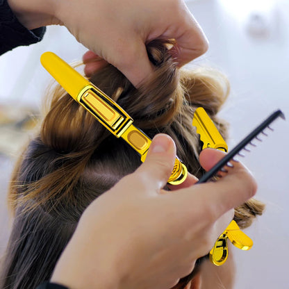 6pcs Crocodile Clip Plating Professional Hairdressing Perm Positioning Non-slip Clip Durable Portable Barber Shop Styling Tools
